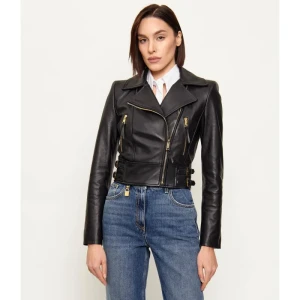 Elisabetta Franchi Skórzana ramoneska | Slim Fit