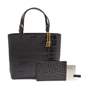 Elisabetta Franchi Skórzana torebka na ramię + saszetka