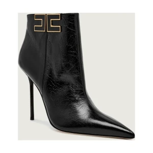 Elisabetta Franchi Skórzane botki na szpilce