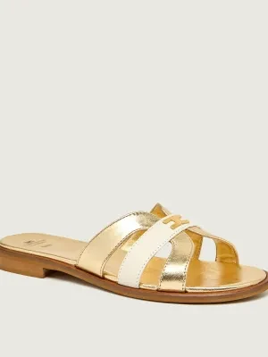 Elisabetta Franchi Skórzane klapki