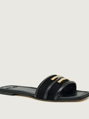 Elisabetta Franchi Skórzane klapki | zamsz