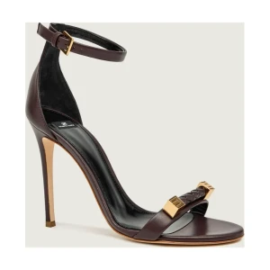 Elisabetta Franchi Skórzane sandały na szpilce