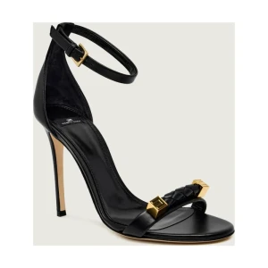 Elisabetta Franchi Skórzane sandały na szpilce