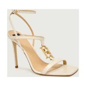 Elisabetta Franchi Skórzane sandały na szpilce