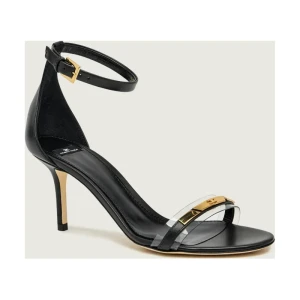 Elisabetta Franchi Skórzane sandały na szpilce