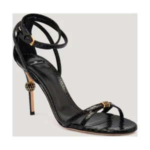 Elisabetta Franchi Skórzane sandały na szpilce