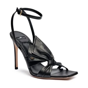 Elisabetta Franchi Skórzane sandały na szpilce