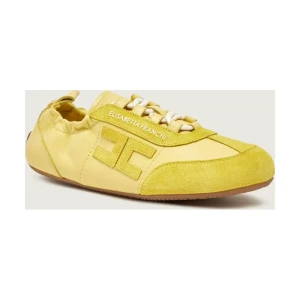 Elisabetta Franchi Skórzane sneakersy | zamsz