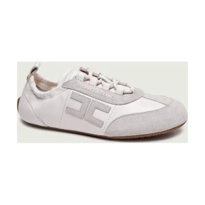 Elisabetta Franchi Skórzane sneakersy | zamsz