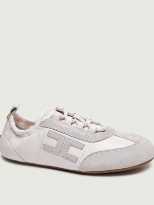 Elisabetta Franchi Skórzane sneakersy | zamsz