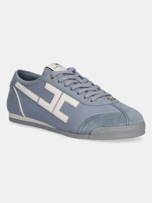 Elisabetta Franchi sneakersy skórzane damskie kolor niebieski SA82G56E2