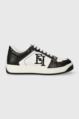 Elisabetta Franchi sneakersy skórzane kolor czarny SA54G41E2 SA54G41E2