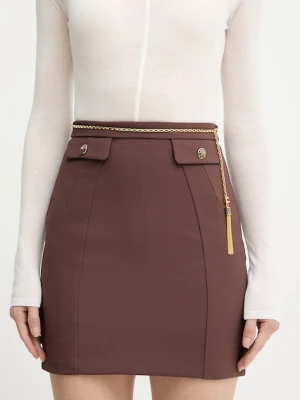 Elisabetta Franchi spódnica kolor brązowy mini prosta GO14857E2