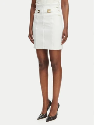 Elisabetta Franchi Spódnica mini GO-167-61E2-V320 Biały Regular Fit