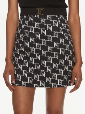 Elisabetta Franchi Spódnica mini GO-S03-41E2-V250 Czarny Regular Fit