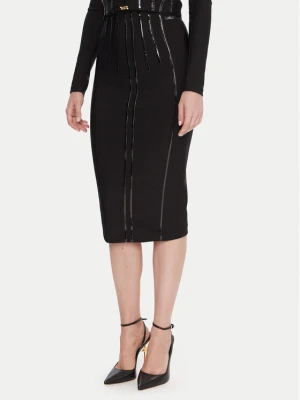 Elisabetta Franchi Spódnica ołówkowa GO-124-57E2-V460 Czarny Slim Fit