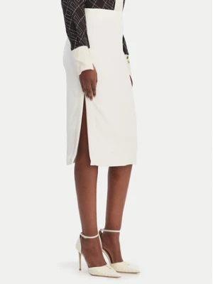 Elisabetta Franchi Spódnica ołówkowa GO-164-61E2-V250 Biały Regular Fit
