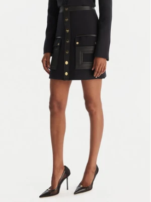 Elisabetta Franchi Spódnica trapezowa GO-120-57E2-V490 Czarny Regular Fit
