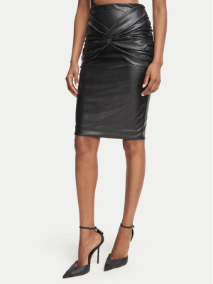 Elisabetta Franchi Spódnica z imitacji skóry GO-219-66E2-V260 Czarny Slim Fit