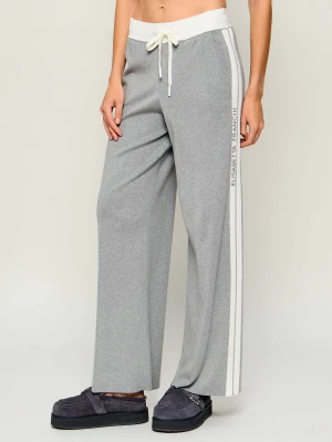 Elisabetta Franchi Spodnie dzianinowe | Regular Fit szary