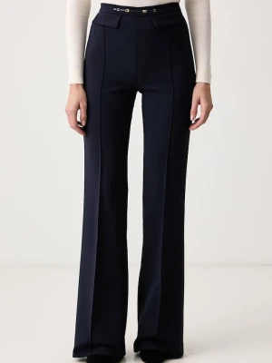 Elisabetta Franchi spodnie garniturowe damskie granatowy