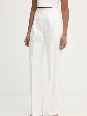 Elisabetta Franchi spodnie garniturowe damskie lniane