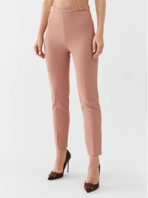 Elisabetta Franchi Spodnie materiałowe PA-005-36E2-V280 Różowy Slim Fit