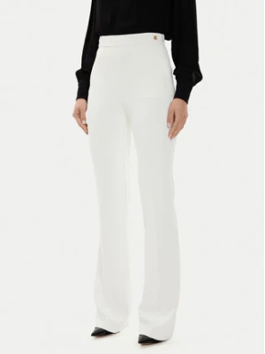 Elisabetta Franchi Spodnie materiałowe PA-030-46E2-V250 Biały Regular Fit