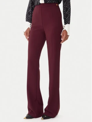 Elisabetta Franchi Spodnie materiałowe PA-030-46E2-V250 Bordowy Regular Fit