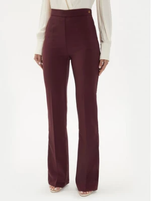 Elisabetta Franchi Spodnie materiałowe PA-030-46E2-V250 Bordowy Regular Fit