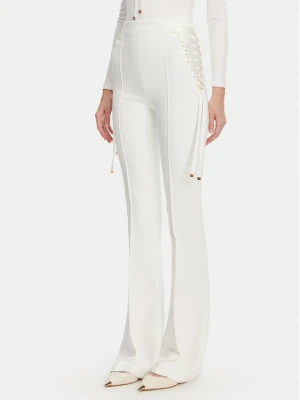 Elisabetta Franchi Spodnie materiałowe PA-083-51E2 Biały Regular Fit