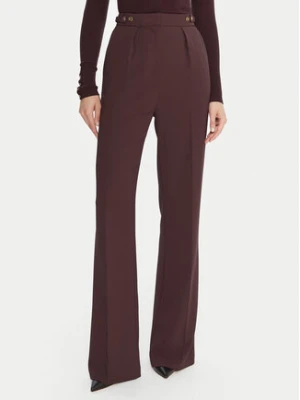 Elisabetta Franchi Spodnie materiałowe PA-099-56E2-V390 Bordowy Regular Fit