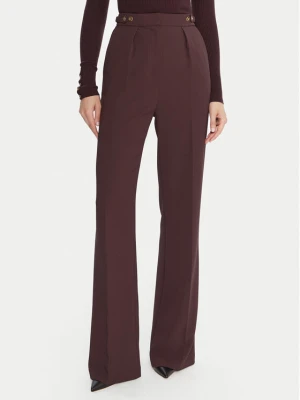 Elisabetta Franchi Spodnie materiałowe PA-099-56E2-V390 Bordowy Regular Fit