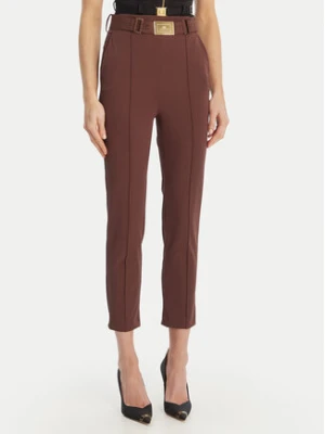 Elisabetta Franchi Spodnie materiałowe PA-132-61E2-V350 Brązowy Regular Fit