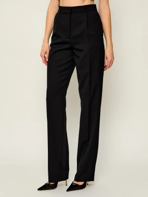 Elisabetta Franchi Spodnie | Regular Fit | z dodatkiem wełny czarny