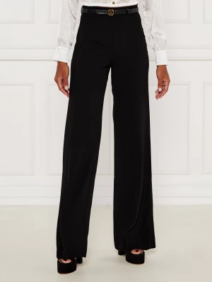 Elisabetta Franchi Spodnie z paskiem | flare fit