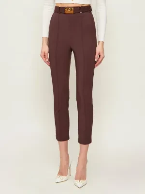 Elisabetta Franchi Spodnie z paskiem | Slim Fit