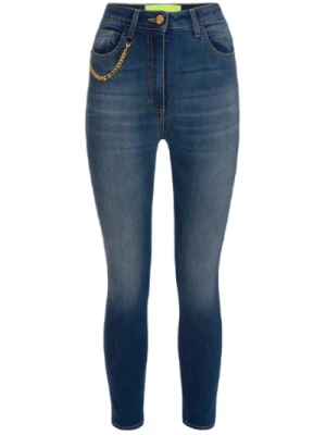 Elisabetta Franchi, Stylowe Skinny Jeans dla Kobiet Blue, female,
