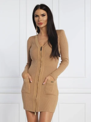 Elisabetta Franchi Sukienka camel