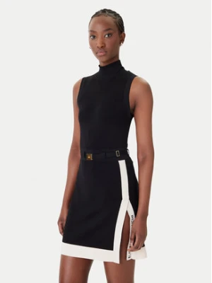 Elisabetta Franchi Sukienka dzianinowa AM-02S-61E2-V390 Czarny Regular Fit