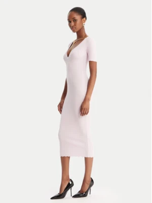 Elisabetta Franchi Sukienka dzianinowa AM-53S-51E2 Różowy Slim Fit