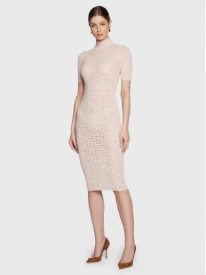 Elisabetta Franchi Sukienka dzianinowa AM-75B-31E2-V320 Różowy Slim Fit