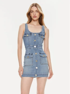 Elisabetta Franchi Sukienka jeansowa AJ-36S-41E2-002606 Niebieski Slim Fit