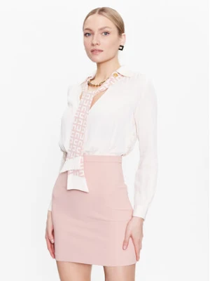 Elisabetta Franchi Sukienka koktajlowa AB-323-31E2-V450 Beżowy Regular Fit