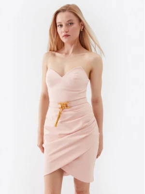 Elisabetta Franchi Sukienka koktajlowa AB-425-32E2-V500 Różowy Slim Fit