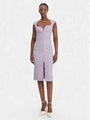 Elisabetta Franchi Sukienka koktajlowa AB-900-61E2-V430 Fioletowy Regular Fit