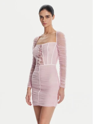 Elisabetta Franchi Sukienka koktajlowa AB68352E2 544 Różowy Regular Fit