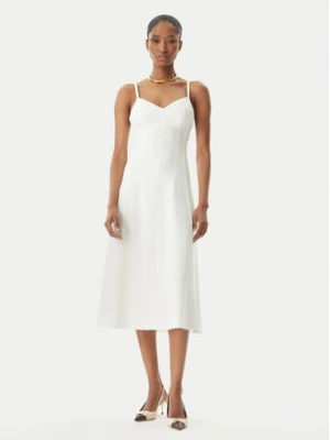 Elisabetta Franchi Sukienka koktajlowa AB74852E2 360 Biały Regular Fit