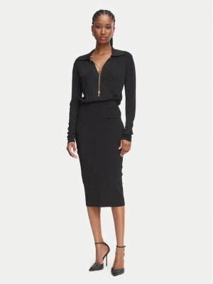 Elisabetta Franchi Sukienka koktajlowa AM-19S-66E2-V500 Czarny Slim Fit