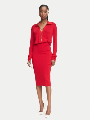 Elisabetta Franchi Sukienka koktajlowa AM-19S-66E2-V500 Czerwony Slim Fit